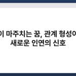 눈이 마주치는 꿈, 관계 형성이나 새로운 인연의 신호 2