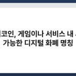 수이코인, 게임이나 서비스 내 사용 가능한 디지털 화폐 명칭 3