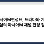아시아M편성표, 드라마와 예능 중심의 아시아M 채널 편성 정보 3