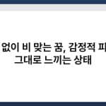 우산 없이 비 맞는 꿈, 감정적 피로를 그대로 느끼는 상태 2