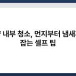 차량 내부 청소, 먼지부터 냄새까지 잡는 셀프 팁 5