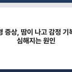 폐경 증상, 땀이 나고 감정 기복이 심해지는 원인 3
