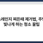 가스레인지 찌든때 제거법, 주방을 빛나게 하는 청소 꿀팁 6