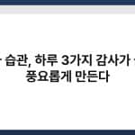 감사 습관, 하루 3가지 감사가 삶을 풍요롭게 만든다 6