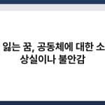 마을 잃는 꿈, 공동체에 대한 소속감 상실이나 불안감 2