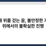 모래 위를 걷는 꿈, 불안정한 기반 위에서의 불확실한 진행 3