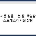 무거운 짐을 드는 꿈, 책임감과 스트레스가 커진 상황 4