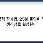 집중력 향상법, 25분 몰입이 하루 생산성을 결정한다 5