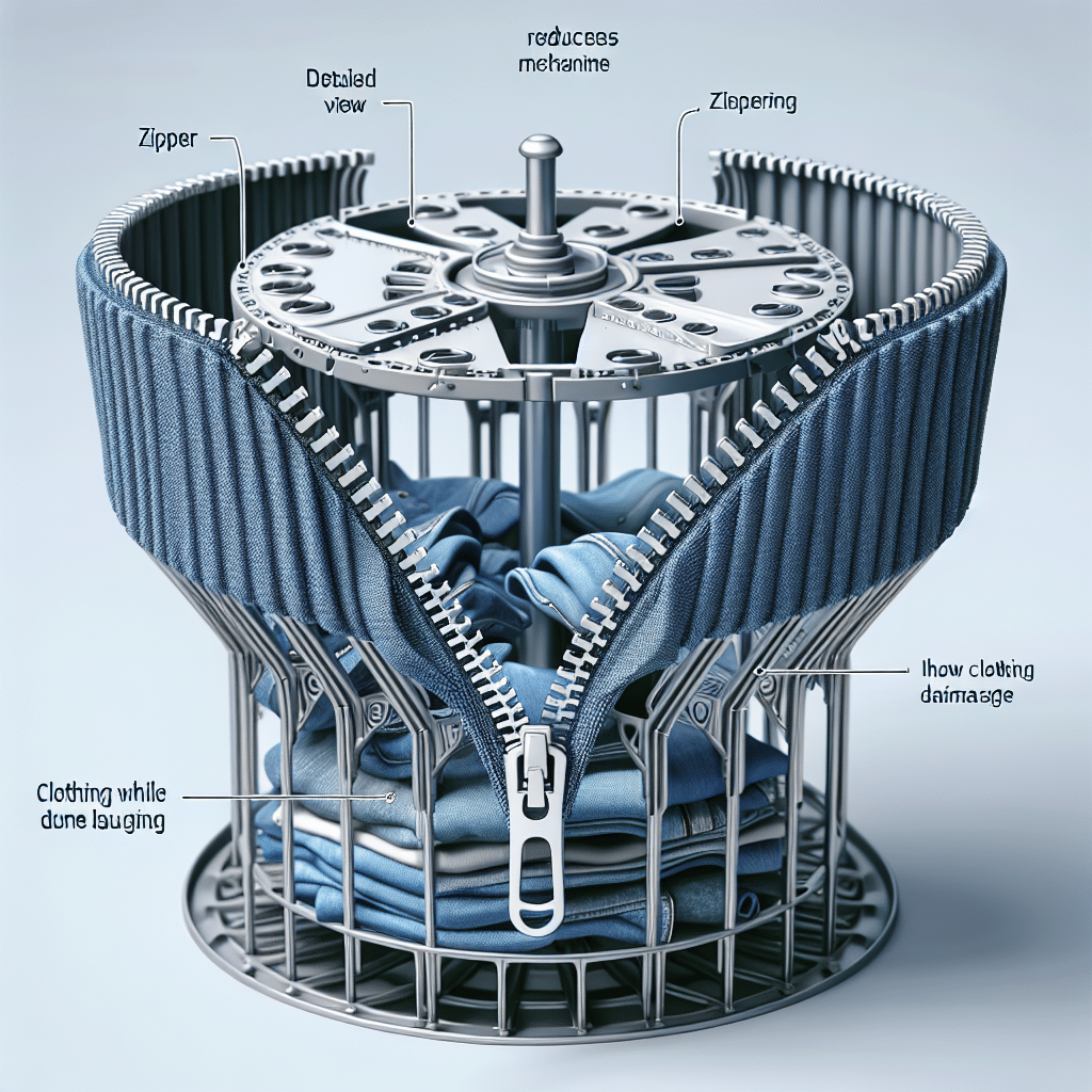 지퍼 잠그고 세탁, 옷 손상 줄어드는 구조