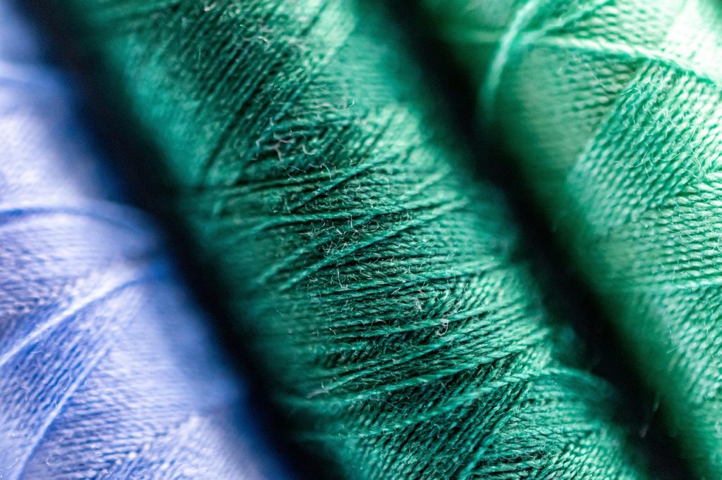 fabric care label close-up showing material composition