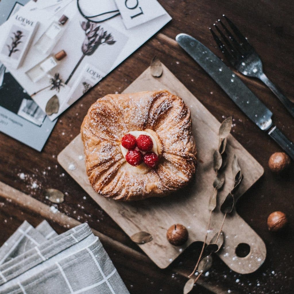 cutting board with visible knife scratches under magnification